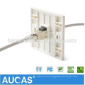 Cat6 FTP Adaptador modular RJ45 enchufe de 180 grados / cat5e blindado unidireccional módulo keystone